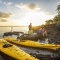 Kayaking at sunset