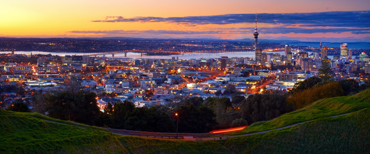 Auckland skyline from Mt Eden