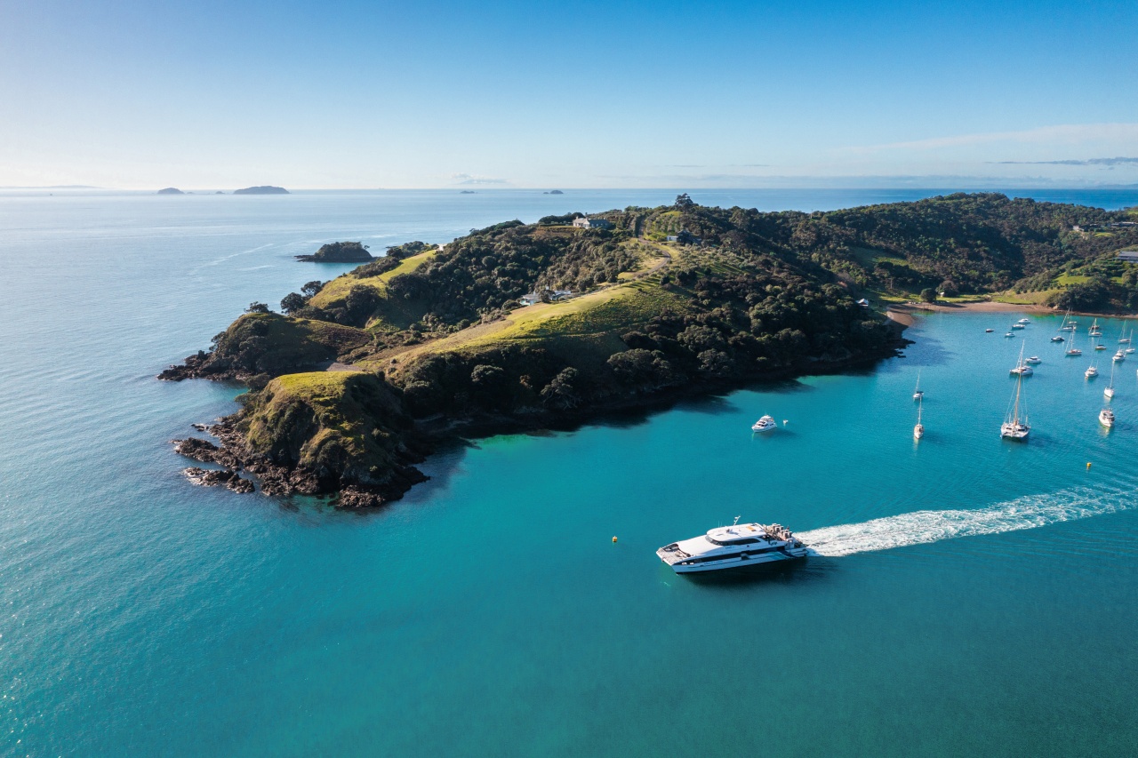 Ferry on route to Waiheke Island