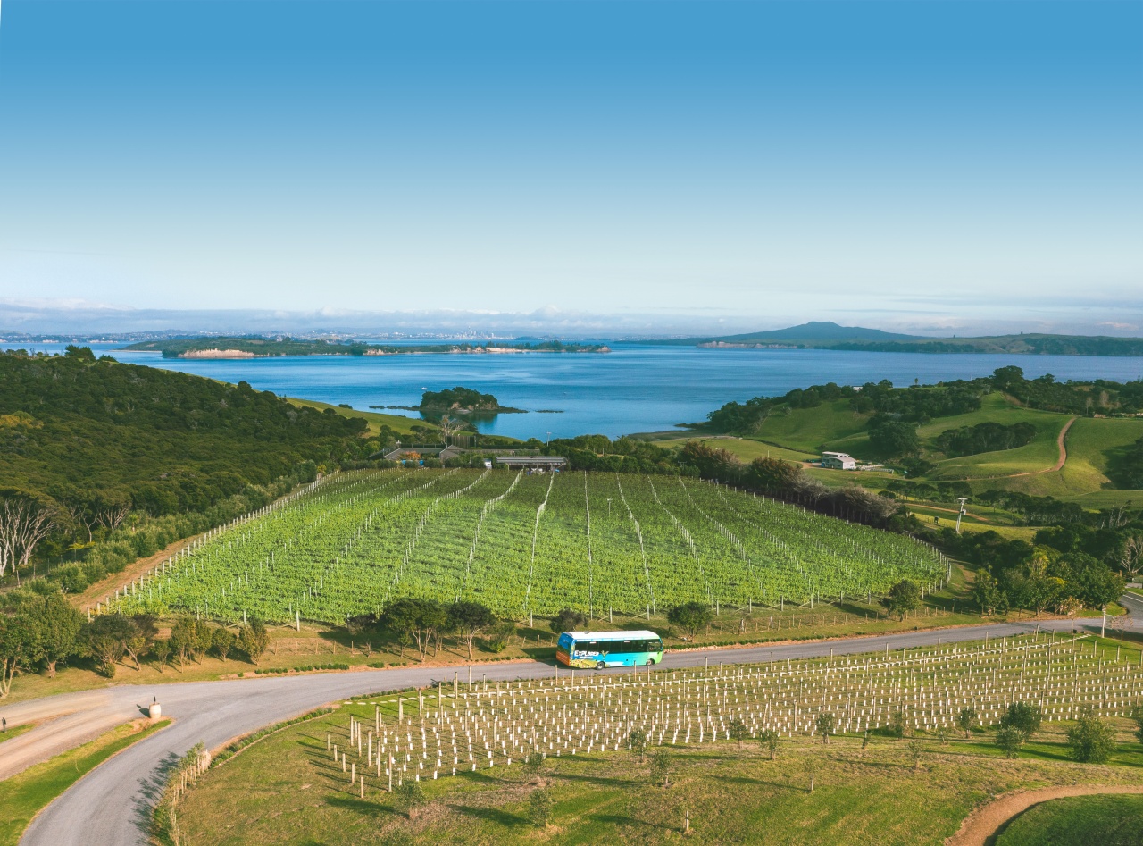 Hop-On Hop-Off Explorer bus on Waiheke Island
