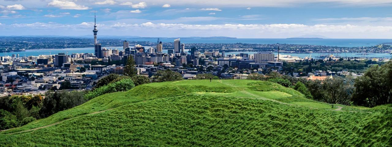 Auckland cityscape from Maungawhau / Mt Eden 