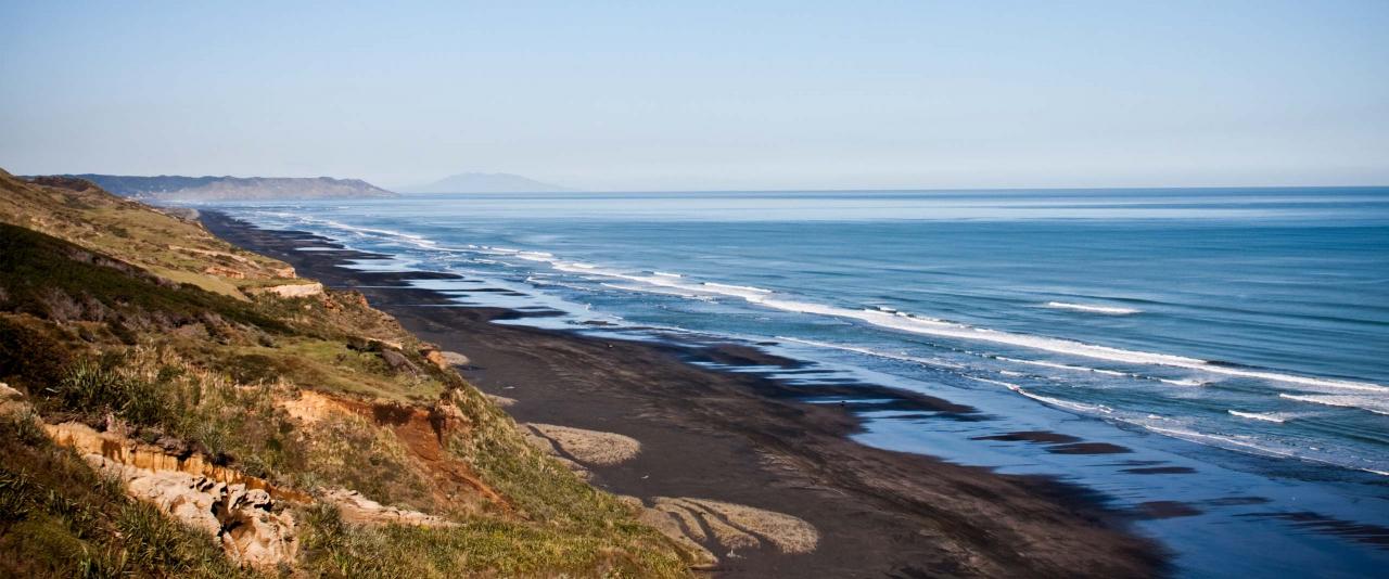 visit discover beaches black sand karioitahi