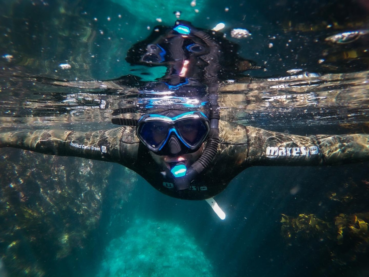 A man scuba diving