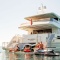 Aerial shot of a cruise charter.