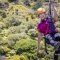Person on the EcoZip Adventures zipline