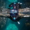 A man scuba diving