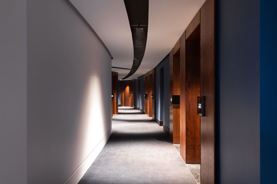 Interior of the hotel floors and corridors