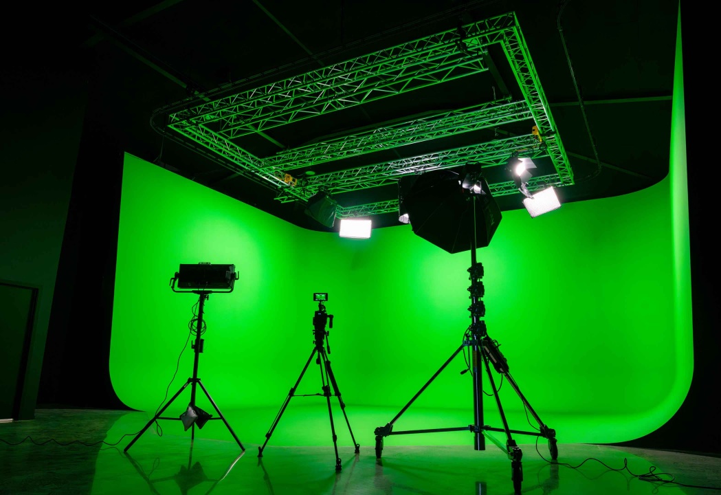 Viva La Dirt League green screen in Henderson studio