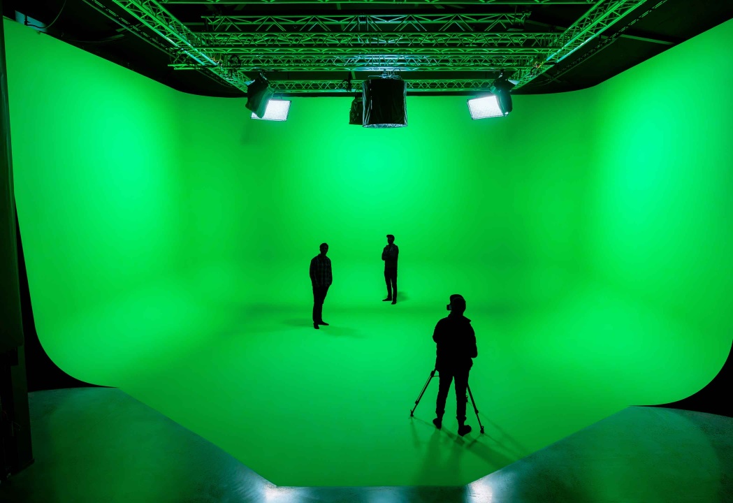 Viva La Dirt League green screen in Henderson studio