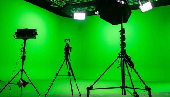 Viva La Dirt League green screen in Henderson studio