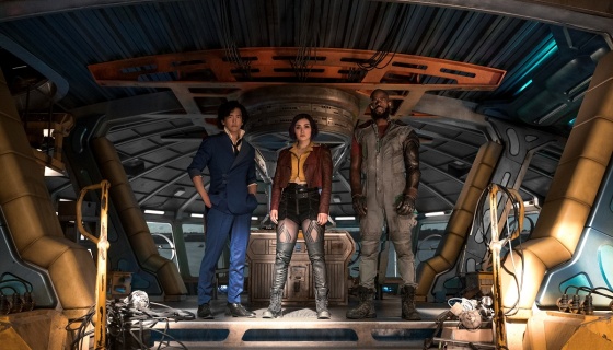 Spike Spiegel, Faye Valentine and Jet Black on set in Auckland